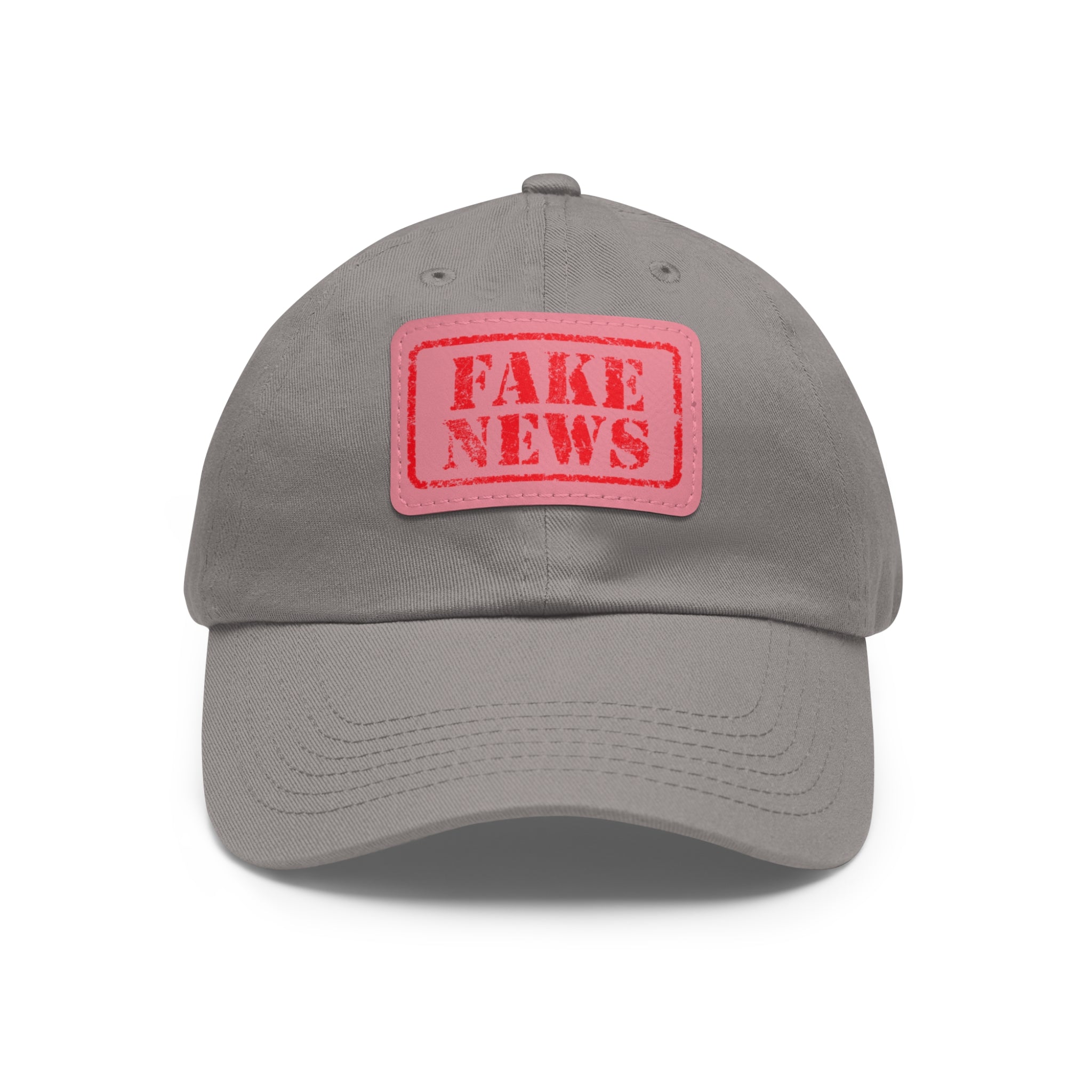 Fake News Dad Hat with Leather Patch