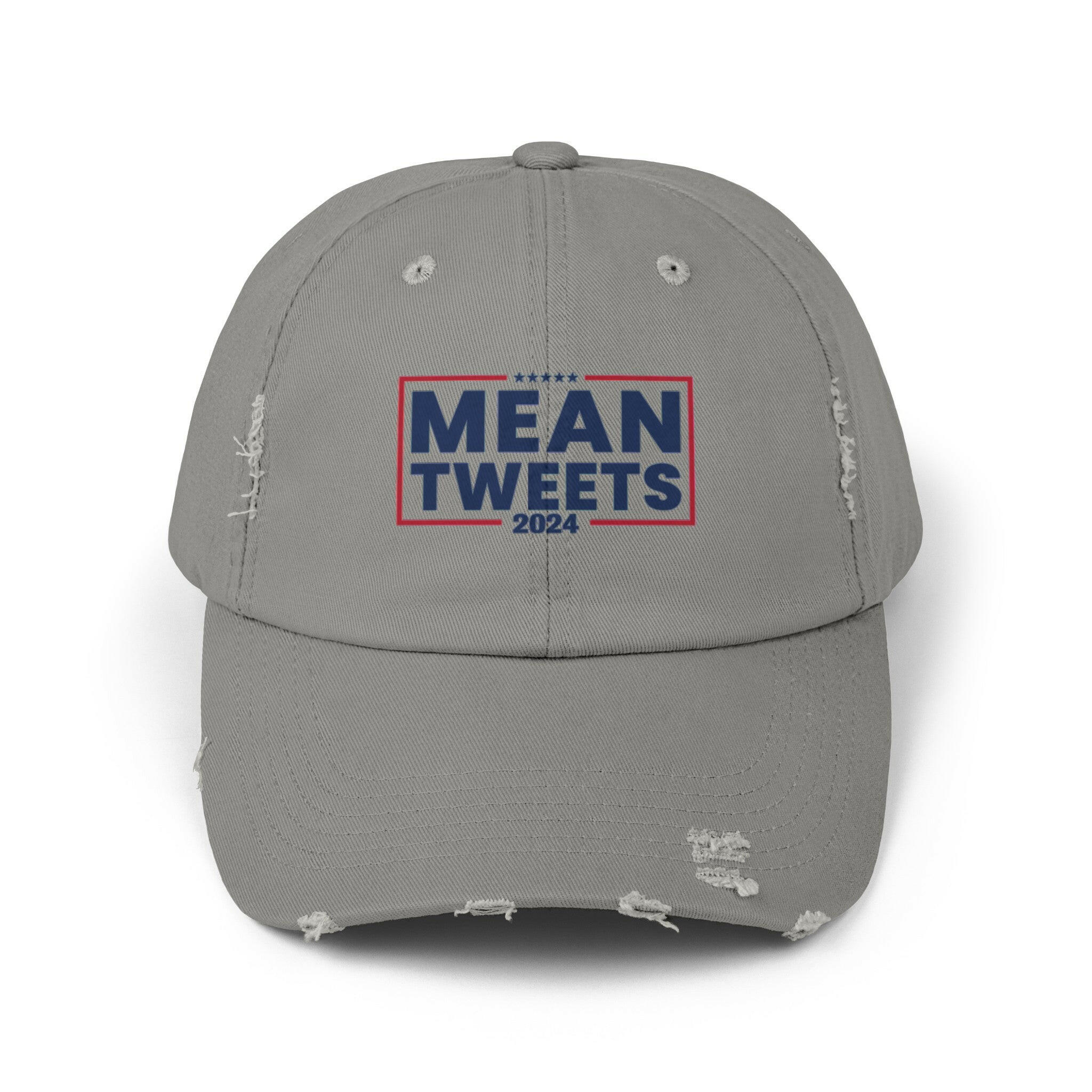 Mean Tweets Unisex Distressed Cap