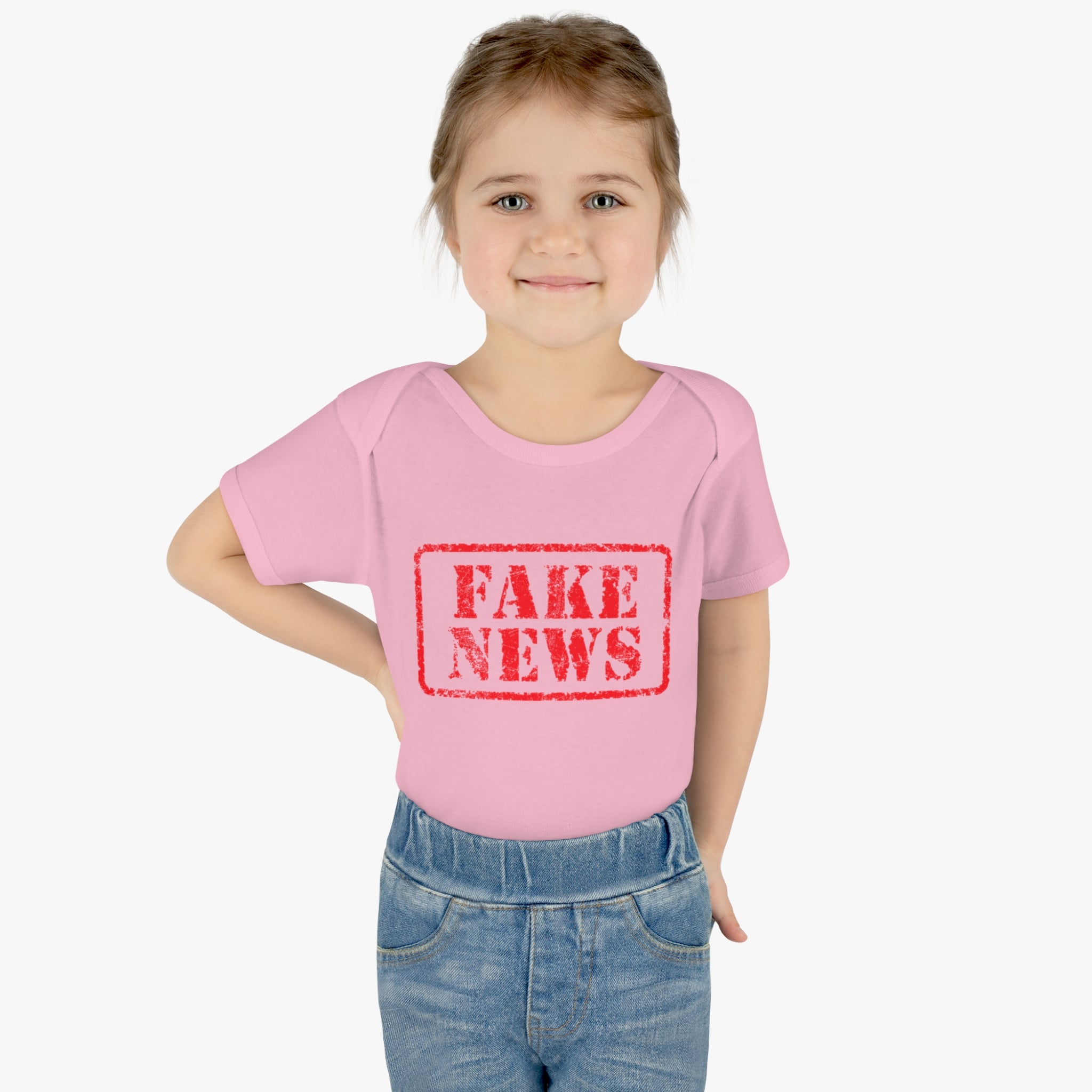 Fake News Infant Baby Rib Bodysuit