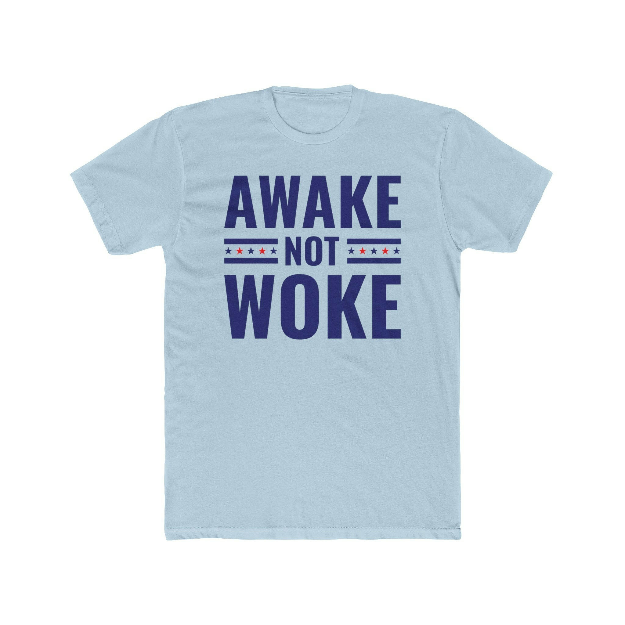 Awake Not Woke Men's Cotton Crew Tee