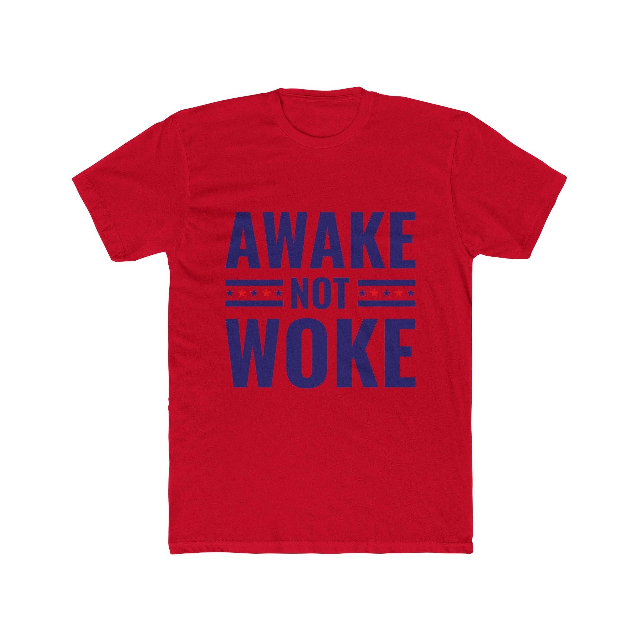 Awake not Woke Men's Cotton Crew Tee