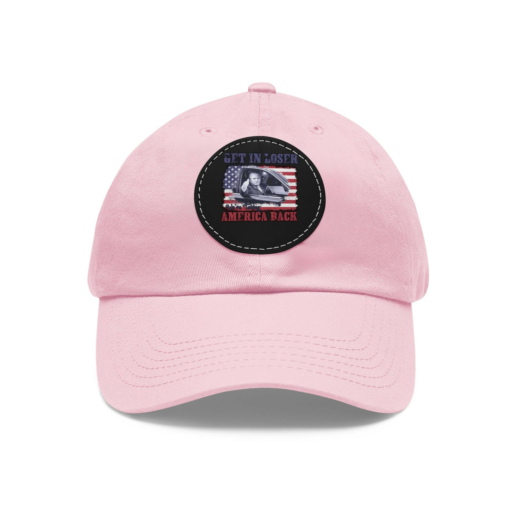 Get in Loser Dad Hat with Leather Patch (Round)