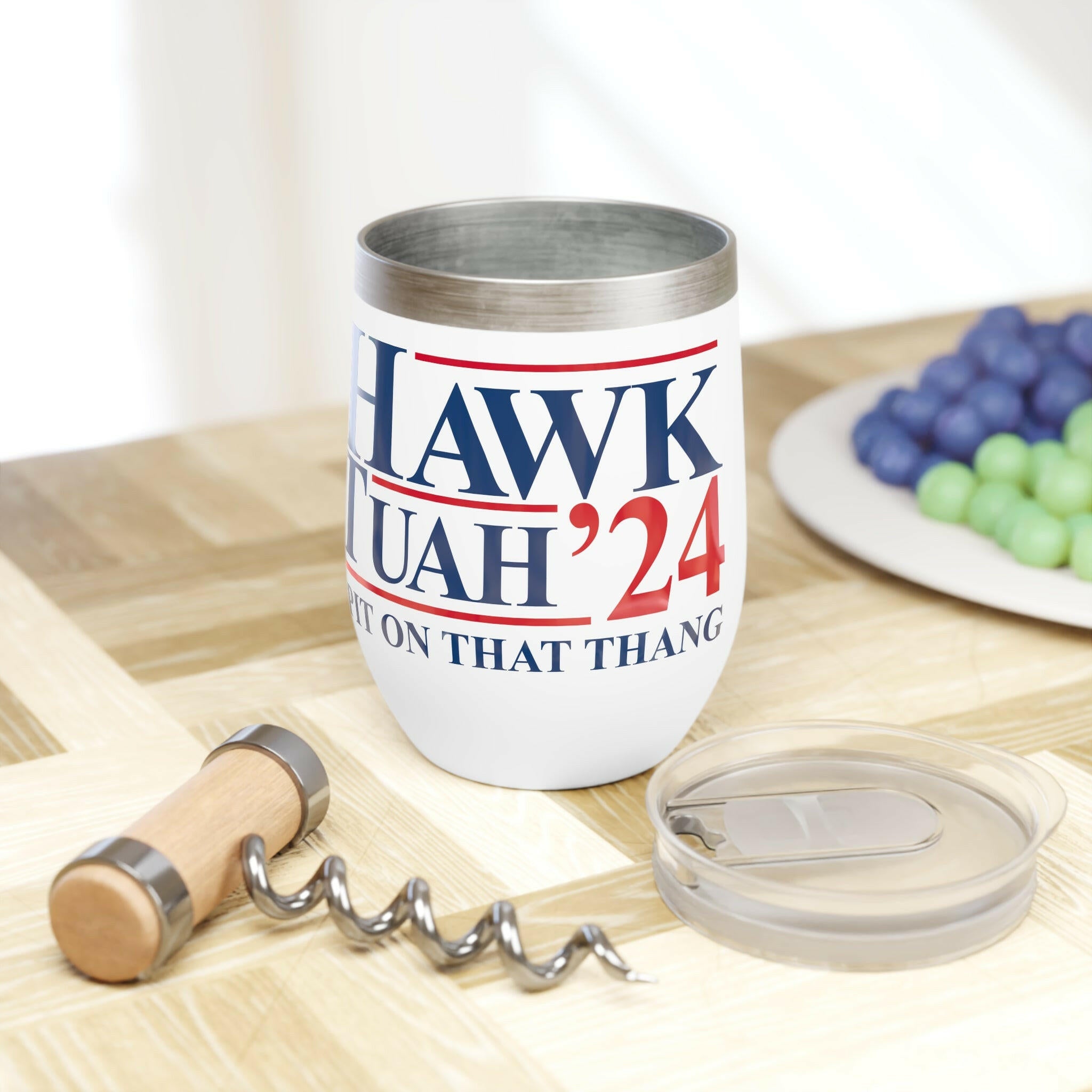 Hawk Tuah Chill Wine Tumbler