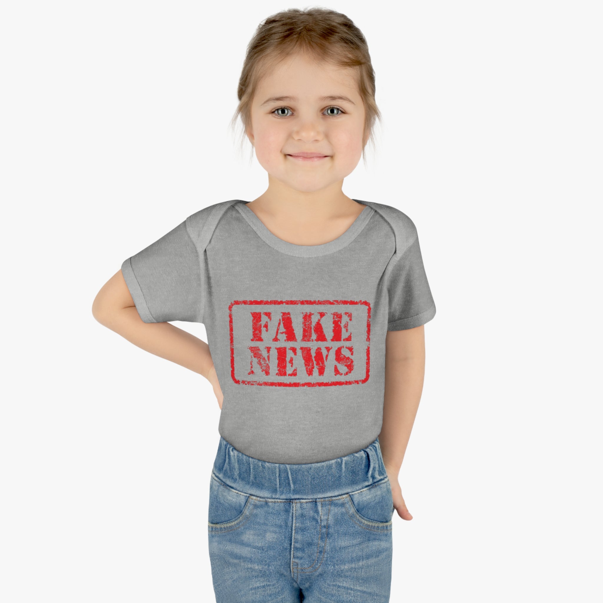 Fake News Infant Baby Rib Bodysuit